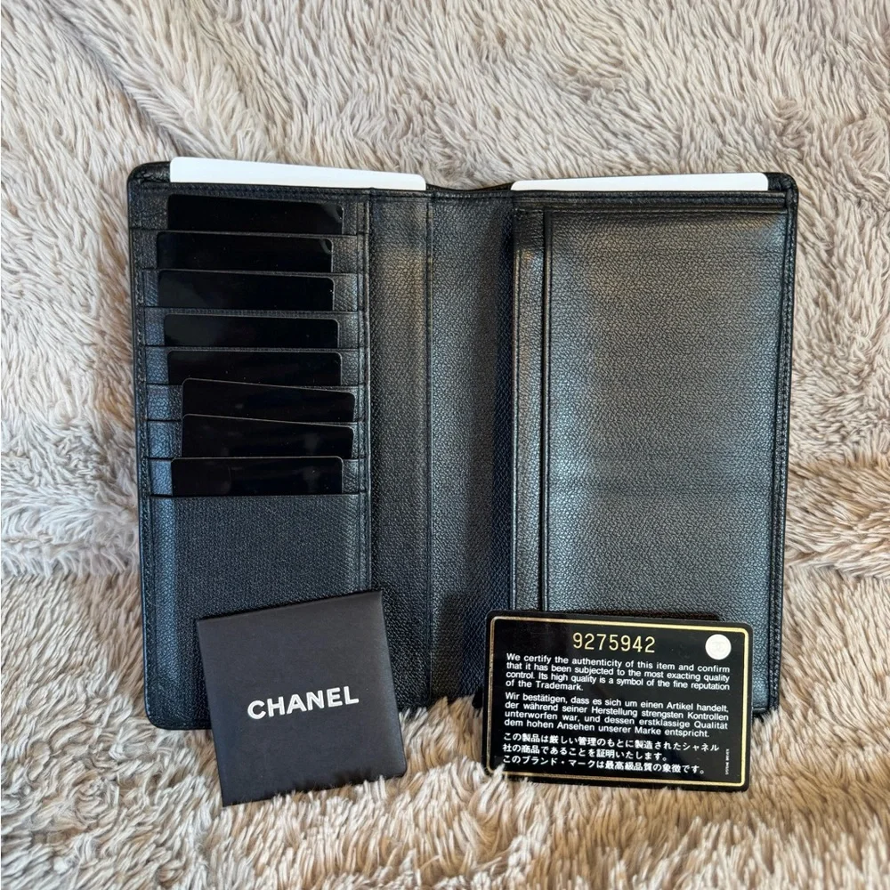 Chanel Black‎ Leather Wallet
